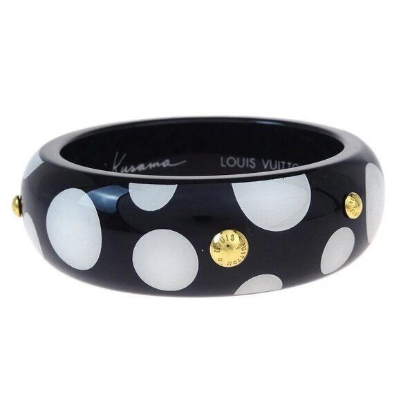 Louis Vuitton Black Brasle Dot Infinity GM Bangle